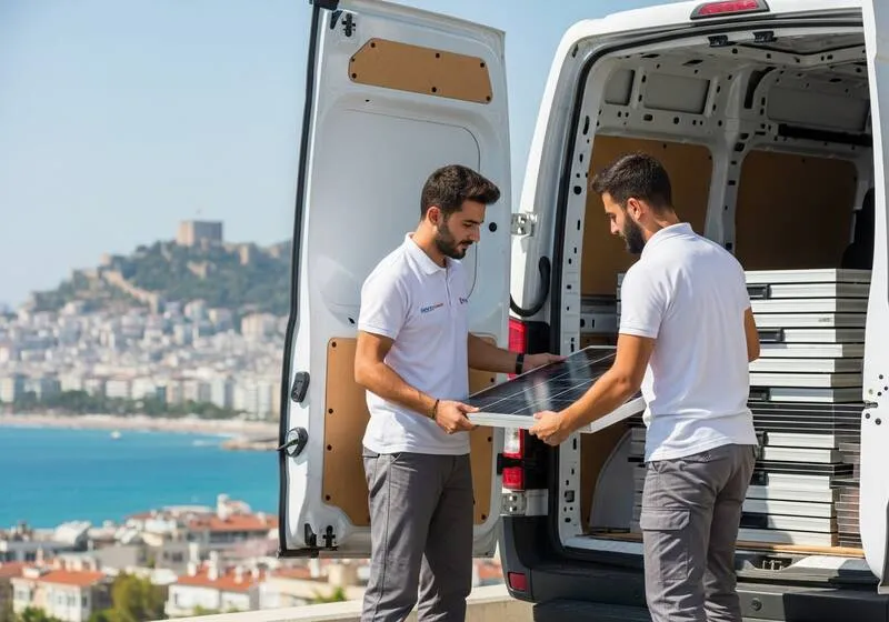 089 Bayern Samsung ve Vaillant premium enerji ekipmanları teslimi Alanya villasına profesyonel lojistik Alman kalitesi ısı pompası klima batarya Türkiye