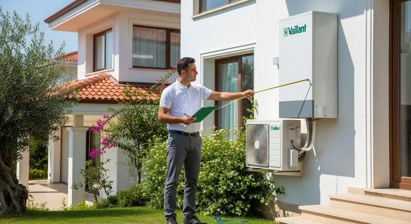 089 Bayern Vaillant ısı pompası kurulum kontrolü ve kalite denetimi Antalya Alman DIN standartları yetkili servis 10 yıl garanti Akdeniz villası