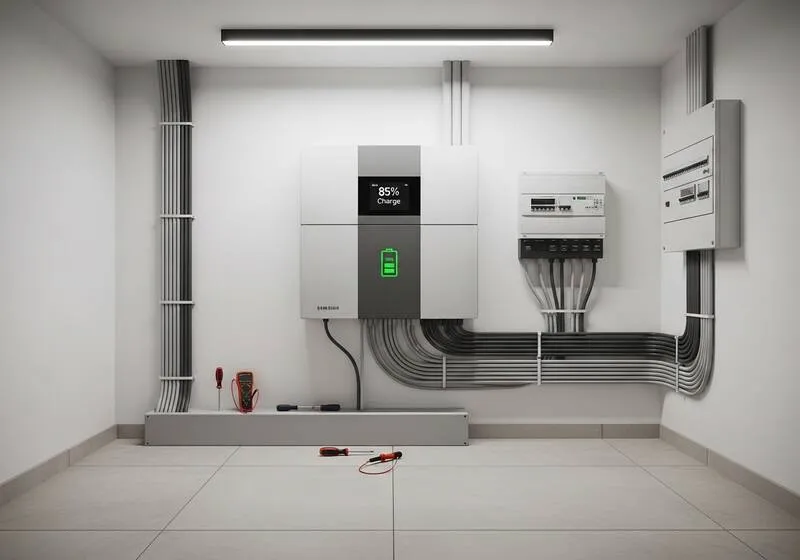 089 Bayern Samsung All-in-One lityum iyon batarya depolama sistemi kurulumu Antalya villasında 10 kWh 15 kWh kapasite 7/24 kesintisiz enerji güneş paneli entegrasyonu