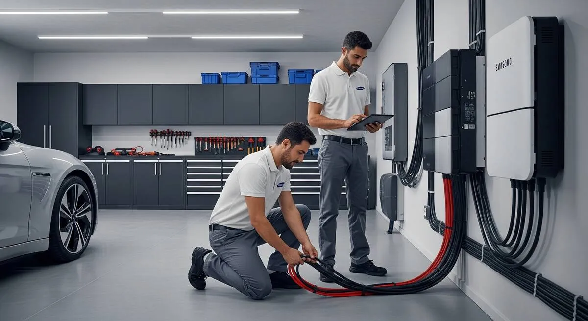 089 Bayern Samsung All-in-One lityum iyon batarya depolama sistemi kurulumu Antalya villası 10 kWh 15 kWh kapasite kesintisiz enerji güneş paneli entegrasyonu Akdeniz Türkiye