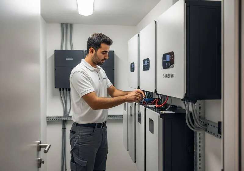 Lityum iyon batarya depolama sistemi kurulumu villa enerji depolama 10 kWh 15 kWh güneş enerjisi gece kullanımı